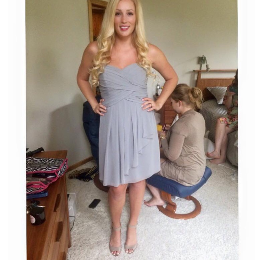 David’s Bridal strapless dress